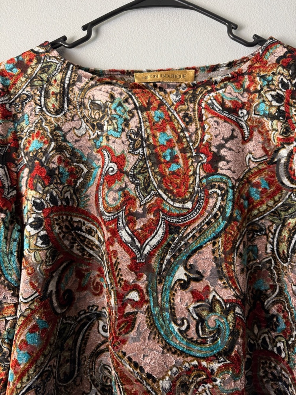 Nipon Boutique Multicolor Paisley Tunic Top - Picture 3 of 7